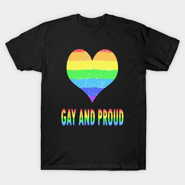 gay and proud , gay pride T-Shirt by minaadel